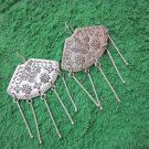 Thai Hill Tribe Earrings Fine Silver Dangle Big Rectangle CS8125911111