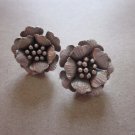 Thai Hill Tribe Earrings Fine Silver STUD Flower Flora Pedals CS916041