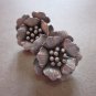 Thai Hill Tribe Earrings Fine Silver STUD Flower Flora Pedals CS916041