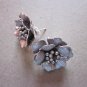 Thai Hill Tribe Earrings Fine Silver STUD Flower Flora Pedals CS916041