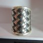 Fine Silver Rings Hill tribe Karen Argento Anello Black & White webbed Weave L03