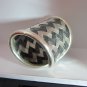 Fine Silver Rings Hill tribe Karen Argento Anello Black & White webbed Weave L03