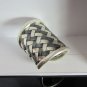 Fine Silver Rings Hill tribe Karen Argento Anello Black & White webbed Weave L03