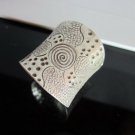 Fine Silver Rings Hill tribe Karen Argento Anello Band Spirale Typhoon Wind L33