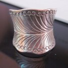 Fine Silver Rings Hill tribe Karen Argento Anello Band Feather Rolle Leaf L18