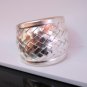 Fine Silver Rings Hill tribe Karen Argento Anello Band Weave Emboss polished L23