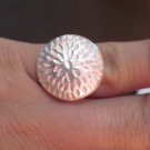 Fine Silver Rings Hill tribe Karen Argento Anello Band Circle Emboss Polish L25