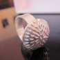Fine Silver Rings Hill tribe Karen Argento Anello Band Circle Emboss Polish L25