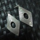Thai Hill Tribe Earrings Fine Silver Vintage Precious Tribal Drop Dangle CS2124