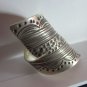 Fine Silver Rings Hill tribe Karen Argento Anello Vintage Band BOHO Rolle L08