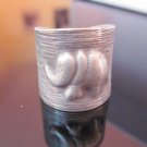 Fine Silver Rings Hill tribe Karen Argento Anello Vintage Elephant Emboss L15