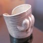 Fine Silver Rings Hill tribe Karen Argento Anello Vintage Elephant Emboss L15
