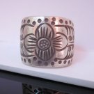Fine Silver Rings Hill tribe Karen Argento Anello Band Flower Cross Tribal L21