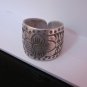Fine Silver Rings Hill tribe Karen Argento Anello Band Flower Cross Tribal L21