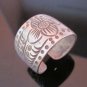 Fine Silver Rings Hill tribe Karen Argento Anello Band Flower Cross Tribal L21