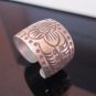 Fine Silver Rings Hill tribe Karen Argento Anello Band Flower Cross Tribal L21
