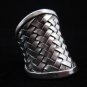 Fine Jewelry Silver Rings Hill tribe Welle Weave Argento Anello ethno Silber R05