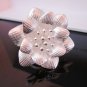 Fine Silver Rings Hill tribe Karen Argento Anello Band Flower Flora polished L24
