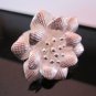 Fine Silver Rings Hill tribe Karen Argento Anello Band Flower Flora polished L24