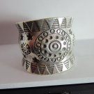 Fine Silver Rings Hill tribe Karen Argento Anello Band Tribal Engrave Emboss L35