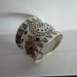 Fine Silver Rings Hill tribe Karen Argento Anello Band Tribal Engrave Emboss L35