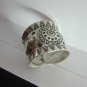 Fine Silver Rings Hill tribe Karen Argento Anello Band Tribal Engrave Emboss L35