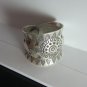 Fine Silver Rings Hill tribe Karen Argento Anello Band Tribal Engrave Emboss L35