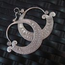 Thai Hill Tribe Earrings Fine Silver argento orecchini oorbellen Hanging Round