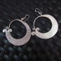 Thai Hill Tribe Earrings Fine Silver argento orecchini oorbellen Hanging Round