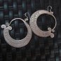 Thai Hill Tribe Earrings Fine Silver argento orecchini oorbellen Hanging Round