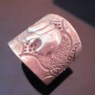Fine Silver Rings Hill tribe Karen Argento Anello Elephant emboss Tribal L12