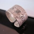 Fine Silver Rings Hill tribe Karen Argento Anello Band Tribal Engraved Retro L19