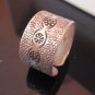 Fine Silver Rings Hill tribe Karen Argento Anello Band Tribal Engraved Retro L19