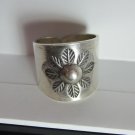 Fine Silver Rings Hill tribe Karen Argento Anello Band Tribal Engrave Leaves L36