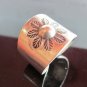 Fine Silver Rings Hill tribe Karen Argento Anello Band Tribal Engrave Leaves L36