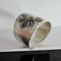 Fine Silver Rings Hill tribe Karen Argento Anello Band Tribal Engrave Leaves L36