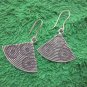 Fine Silver Earrings Hill Tribe Karen Fashions Dangle Triangles Fans CS51259233
