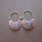 Thai Hill Tribe Earrings Fine Silver Dangle Tiny Half Moon Curve CS316042