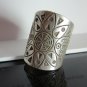 Fine Silver Rings Hill tribe Karen Argento Anello Band Spider Web Engraved L34