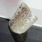 Fine Silver Rings Hill tribe Karen Argento Anello Band Spider Web Engraved L34