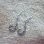 Thai Hill Tribe Earrings Fine Silver Spirale long Fish Rolle Hook CS10261