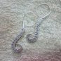 Thai Hill Tribe Earrings Fine Silver Spirale long Fish Rolle Hook CS10261