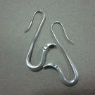 Thai Hill Tribe Earrings Fine Silver Hooks Vintage Python Snake Reptile CS194602