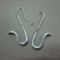 Thai Hill Tribe Earrings Fine Silver Hooks Vintage Python Snake Reptile CS194602