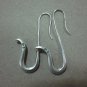 Thai Hill Tribe Earrings Fine Silver Hooks Vintage Python Snake Reptile CS194602