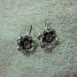 Thai Hill Tribe Earrings Fine Silver Hooks Vintage Flora Flower Garden CS194603