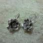 Thai Hill Tribe Earrings Fine Silver Hooks Vintage Flora Flower Garden CS194603