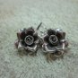 Thai Hill Tribe Earrings Fine Silver Hooks Vintage Flora Flower Garden CS194603