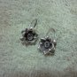 Thai Hill Tribe Earrings Fine Silver Hooks Vintage Flora Flower Garden CS194603