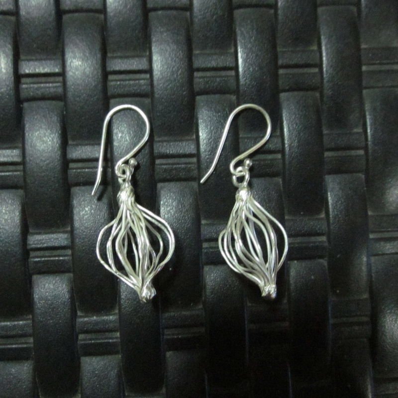 Thai Hill Tribe Earrings Fine Silver Tribal Ohrringe Fashion Drop Dangle CS2911